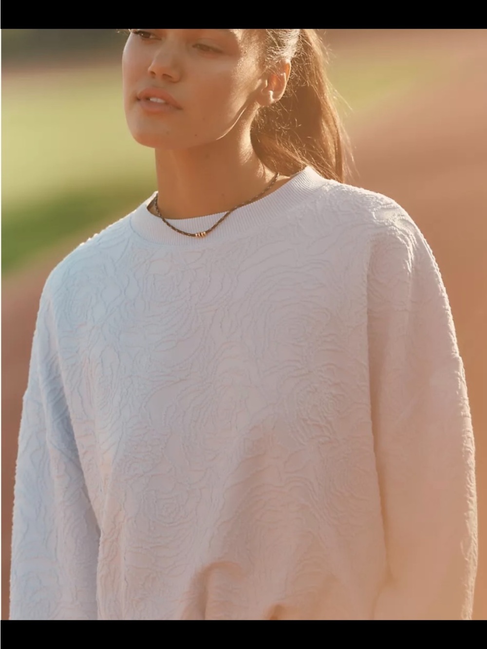 Daily Practice Textured Crewneck Sweatshirt.